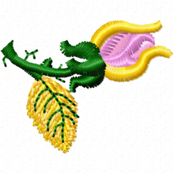 Flowers And Tree Embroidery Design 4